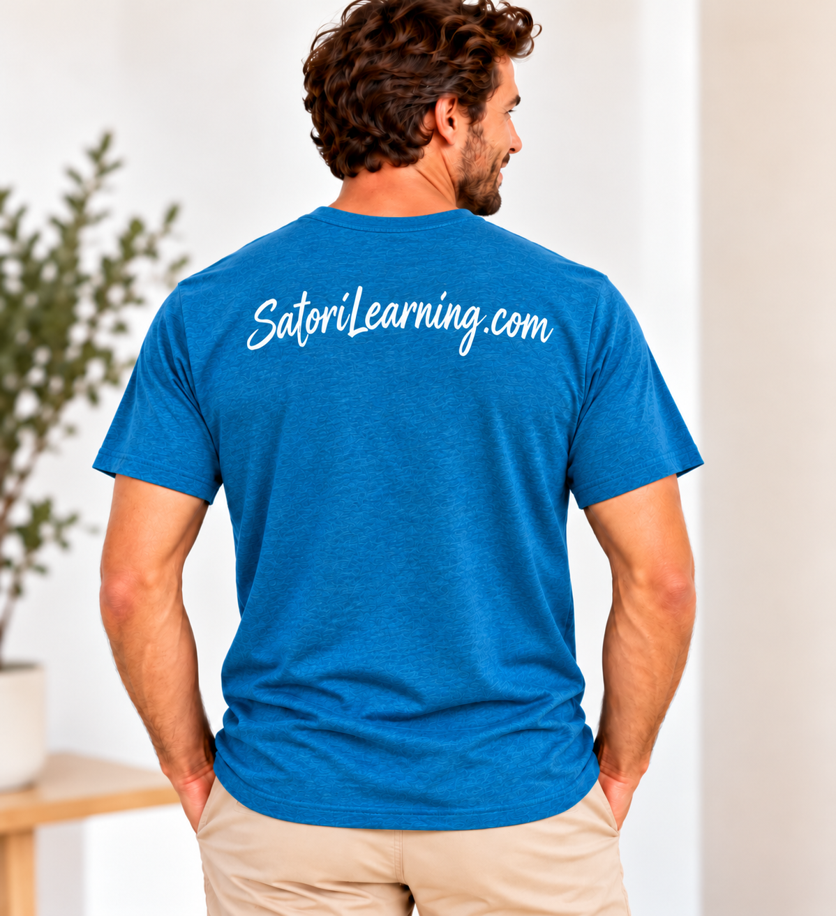 SAMA "It's What We Do" V-Neck T-Shirt – Heather Blue - Image 2