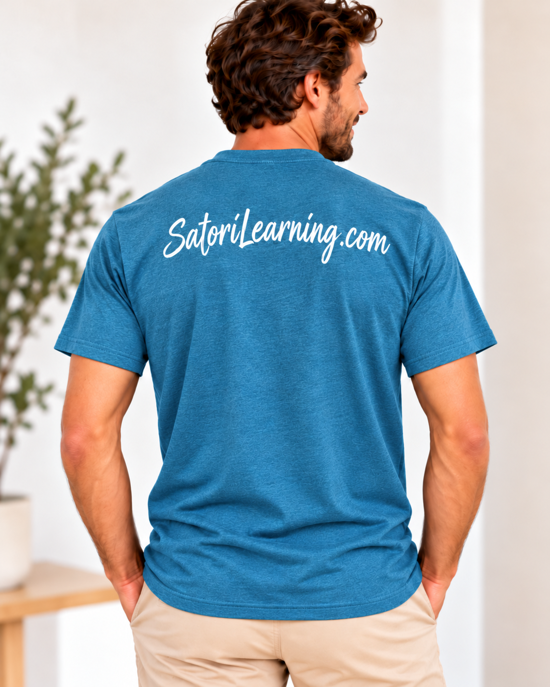 SAMA "It's What We Do" Crew Neck T-Shirt – Heather Teal Blue - Image 2