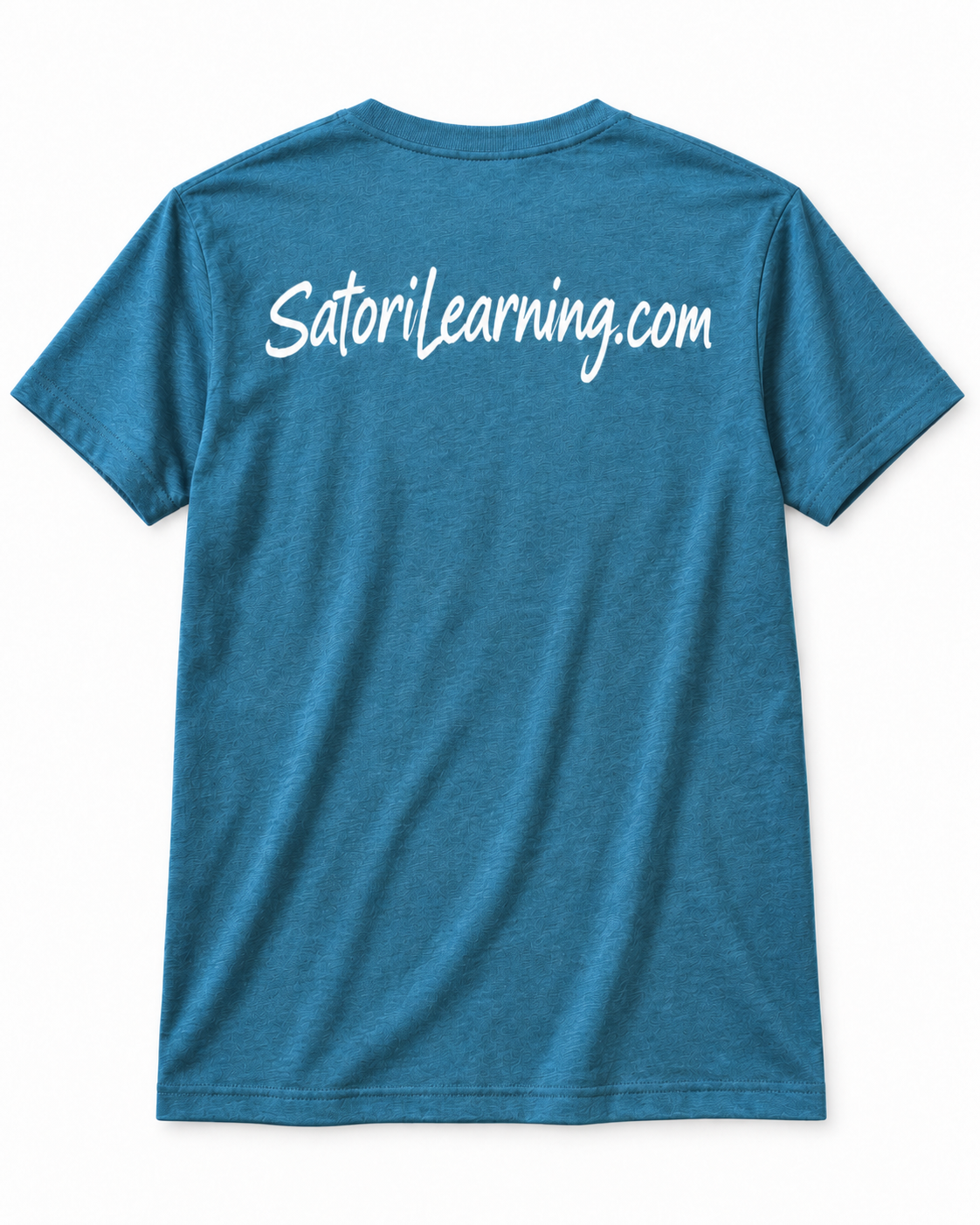 SAMA "It's What We Do" Crew Neck T-Shirt – Heather Teal Blue - Image 4